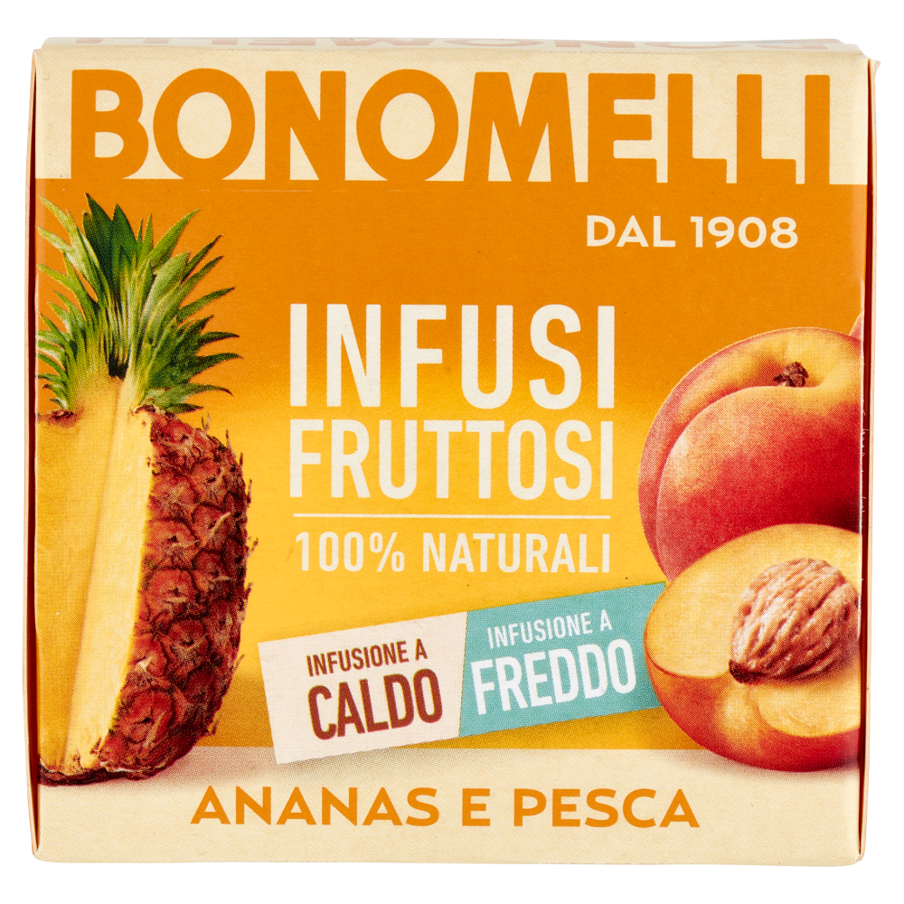 Bonomelli Infusi Fruttosi 100% Naturali Ananas e Pesca 12 Filtri 24 g