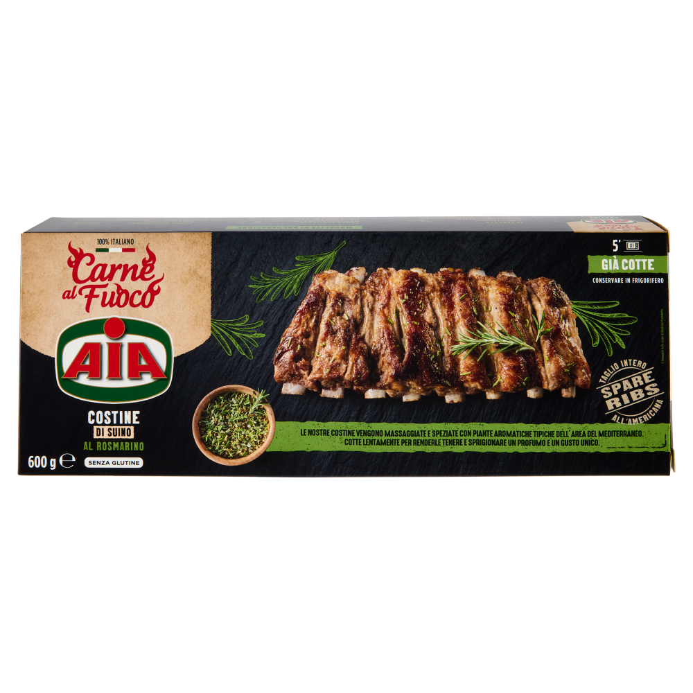 Aia Carne al Fuoco Costine di Suino al Rosmarino 600 g