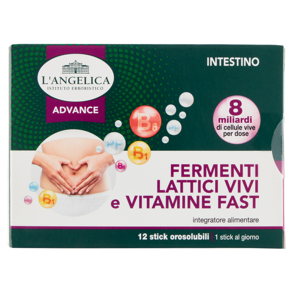 L Angelica Advance Fermenti Lattici Vivi E Vitamine Fast 12 Stick Orosolubili 12 X 1 8 G Carrefour