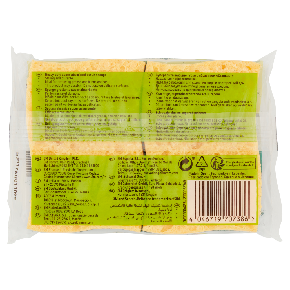 Scotch-Brite Classic Super absorbent scrub sponge 2 pz