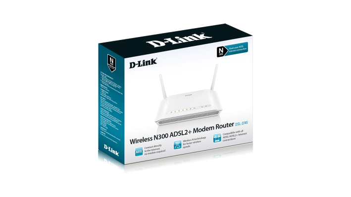 D-Link N300 ADSL2+ router wireless Fast Ethernet Banda singola (2.4 GHz) Bianco
