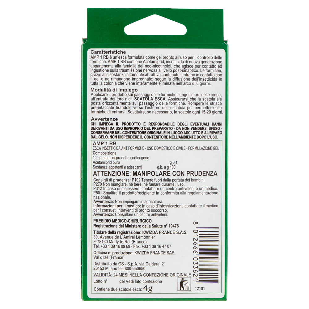 Carrefour Expert Esca Insetticida Antiformiche AMP 1 RB 2 pz 4 g