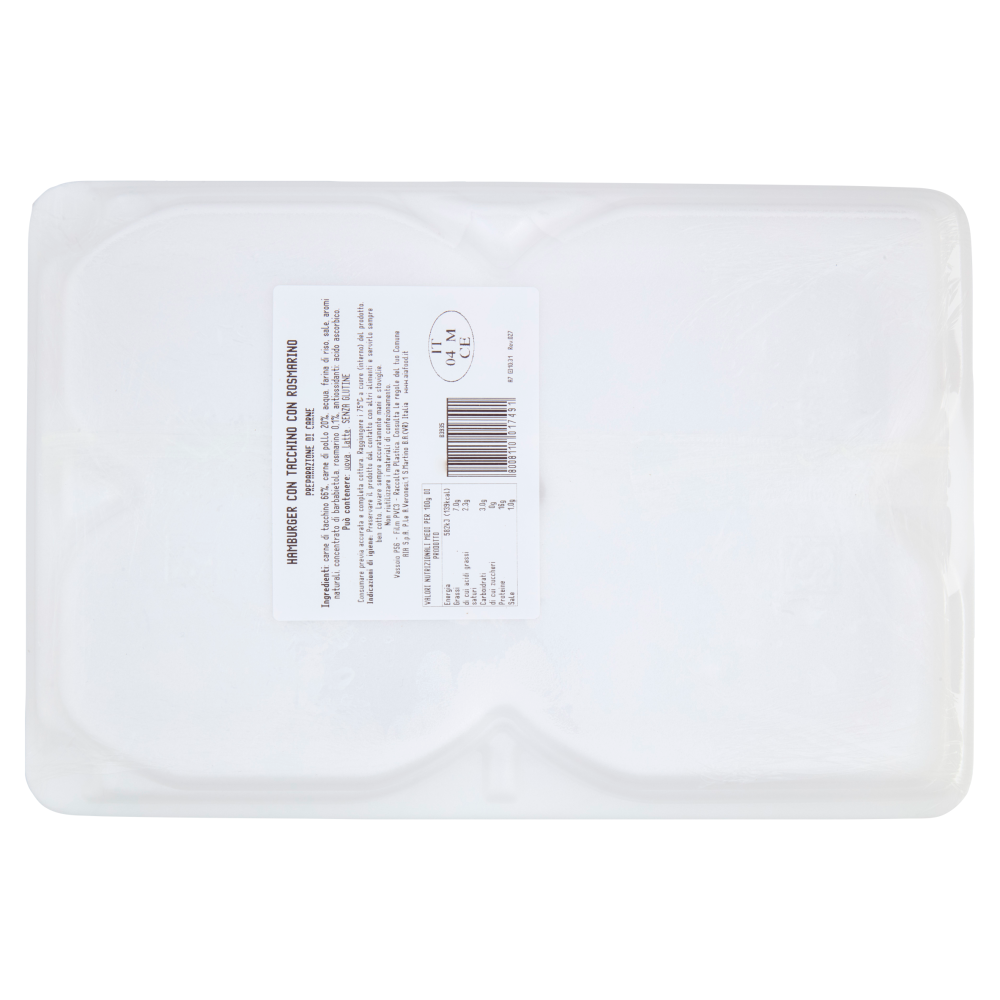 Aia Carne al Fuoco Hamburger Classico con Tacchino con Rosmarino 0,400 kg