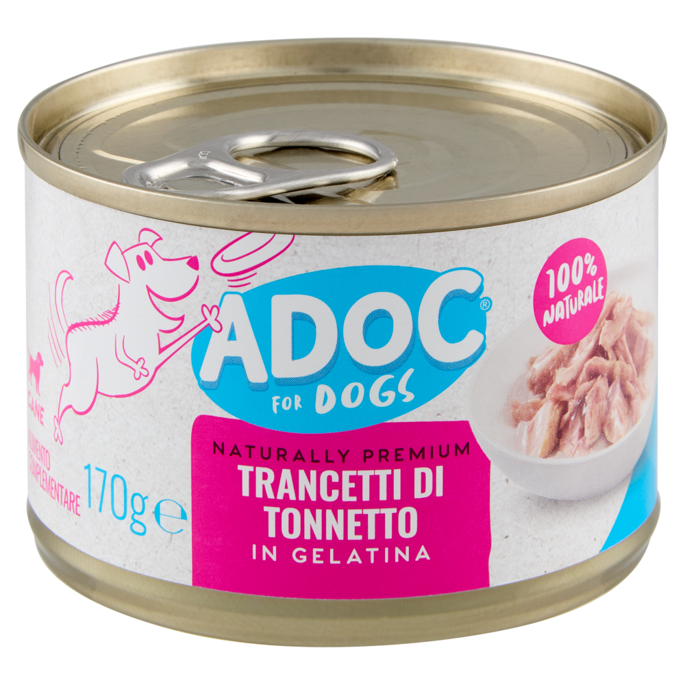 ADoC For Dogs Naturally Premium Trancetti di Tonnetto in Gelatina 170 g