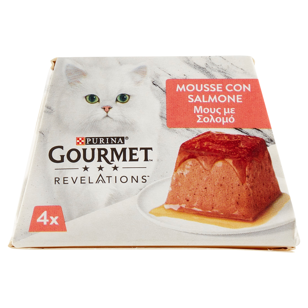 PURINA GOURMET Revelations Mousse con Salmone e una cascata di salsa 4 x 57 g