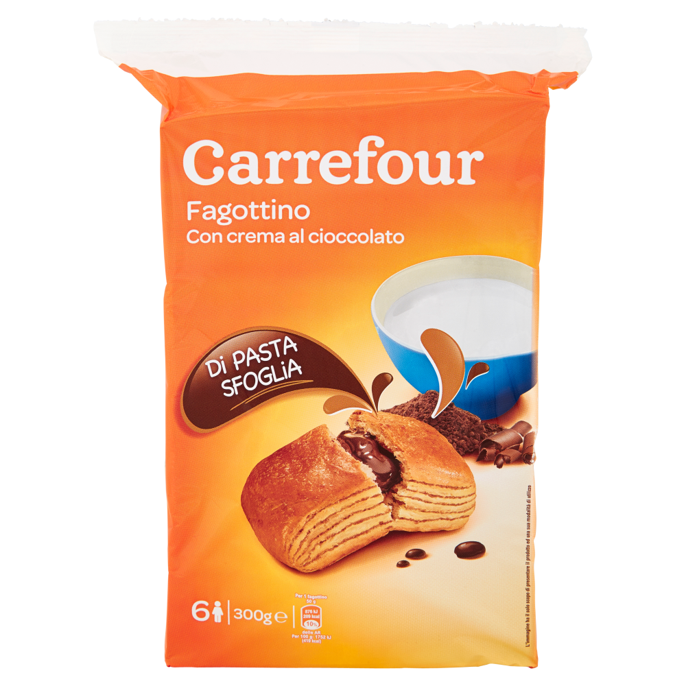 Carrefour Fagottino con crema al cioccolato 6 x 50 g