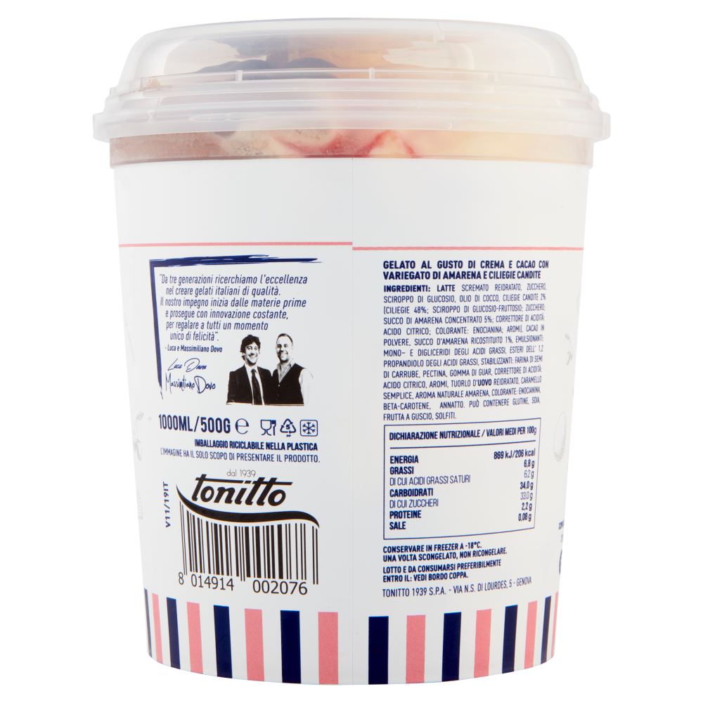 tonitto Coppa Famiglia Crema Genovese 500 g