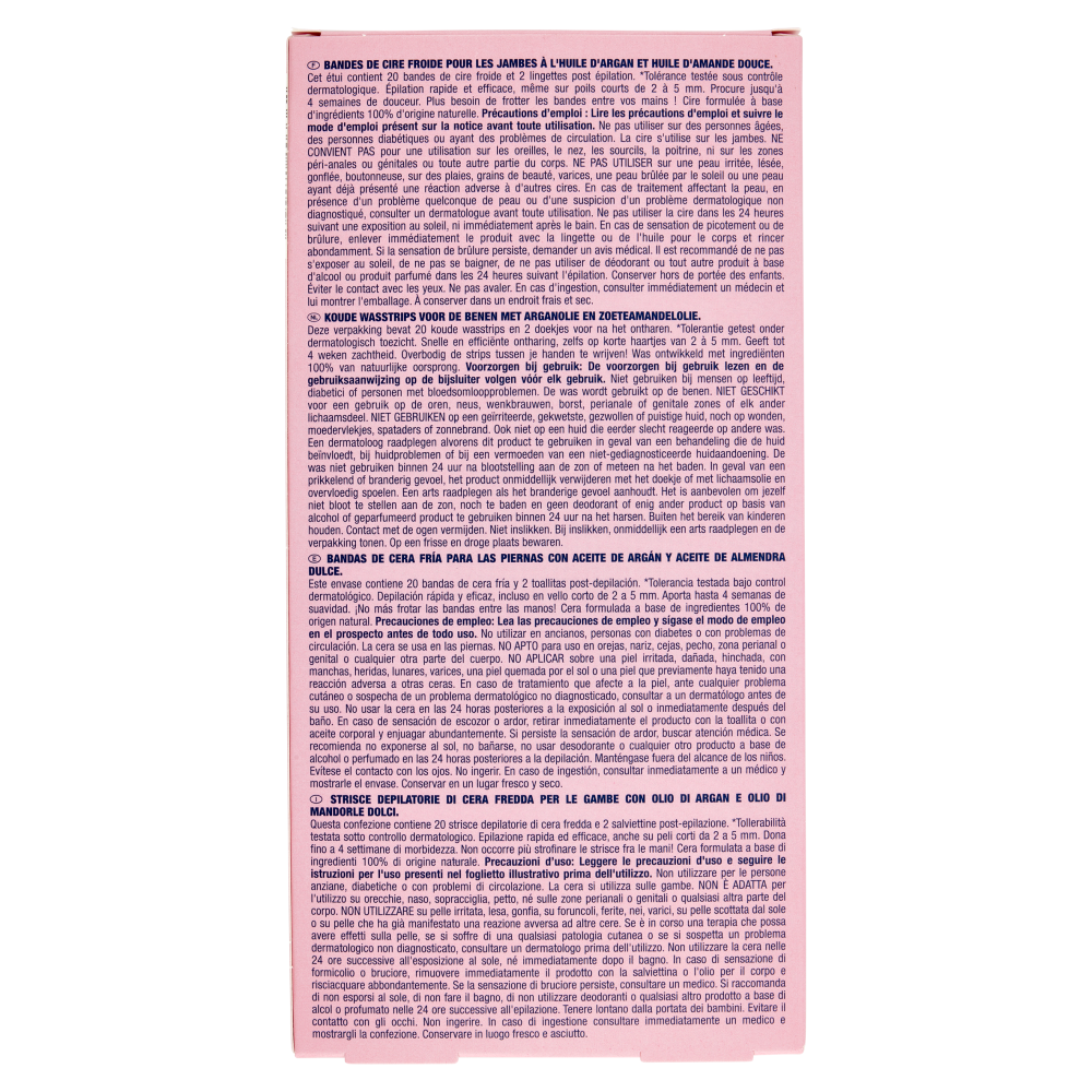 Carrefour Soft Strisce Depilatorie Corpo Pelli Sensibili 20 pz + 2 salviettine