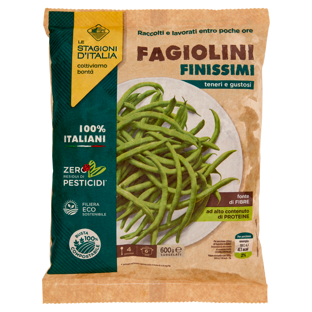 Le Stagioni d'Italia Fagiolini Finissimi Surgelati 600 g