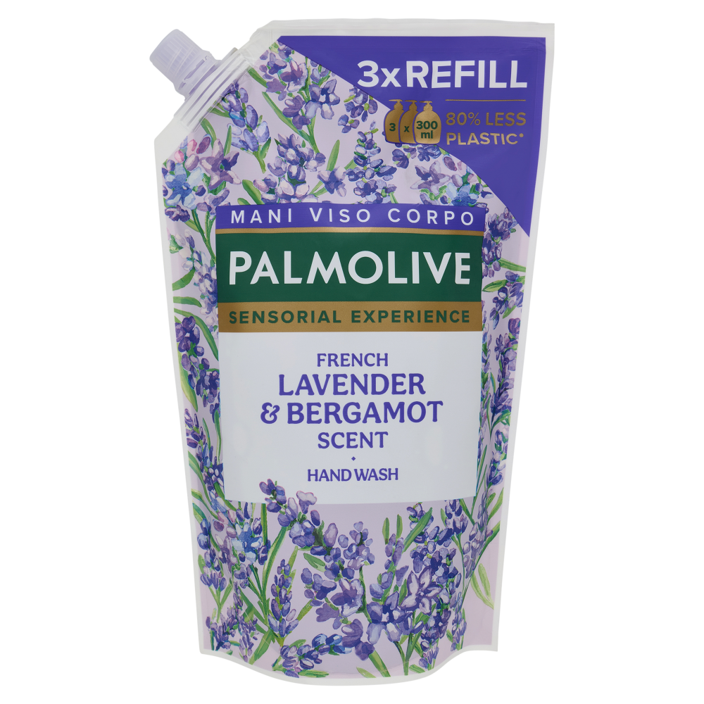 Palmolive Ricarica Sapone Liquido Mani Sensorial Experience Lavanda francese e bergamotto 900 ml
