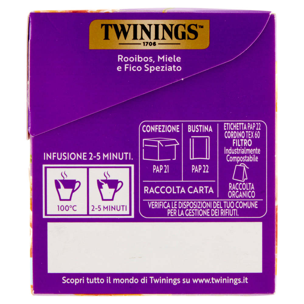 Twinings Infusi aromatizzati Sensations Rooibos, Miele e Fico Speziato 20 x 2 g