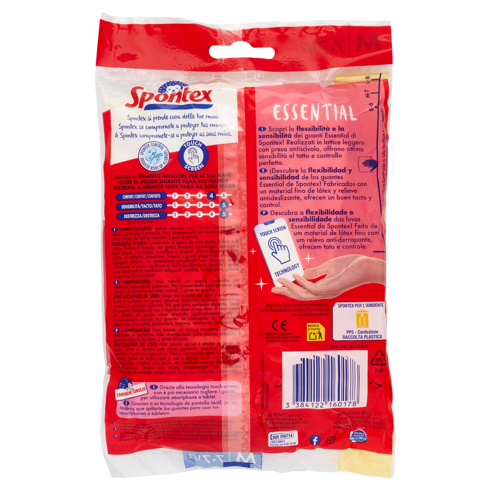 Guanti Spontex Dermo Resistente Taglia M - Lattice Naturale Per Pulizie - Foto 6