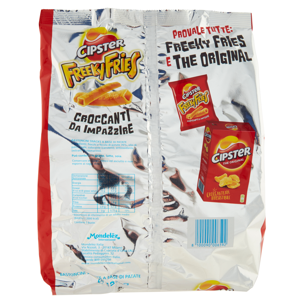 Cipster Freeky Fries Bastoncini di Patate Multipack 5 Bustine - 125g