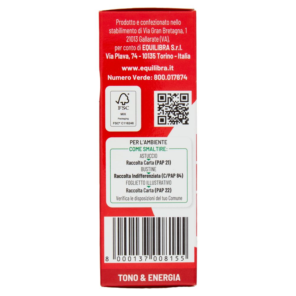 Equilibra Carnitine Energy Stanchezza Fisica e Mentale Bustine Monodose 12 x 6,5 g