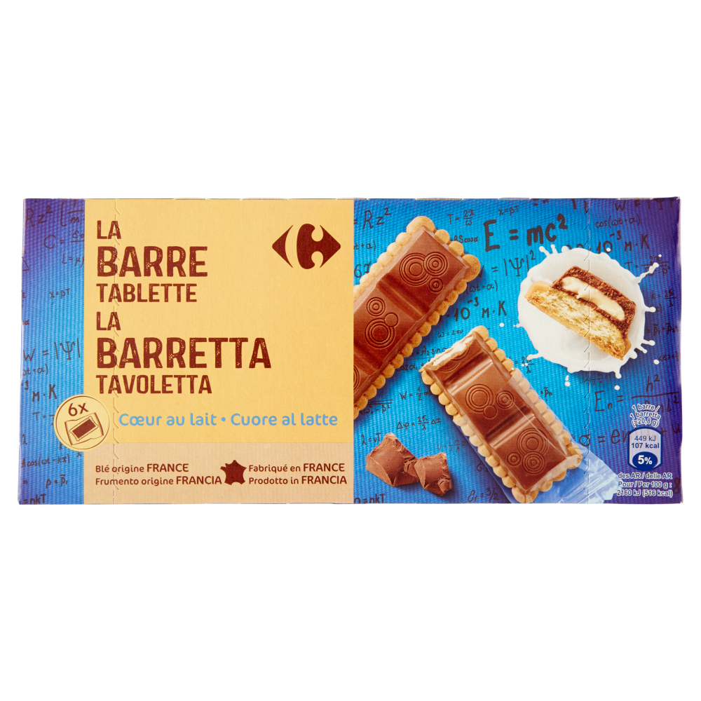 Carrefour la Barretta Tavoletta Cuore al latte 6 Barrette 125 g