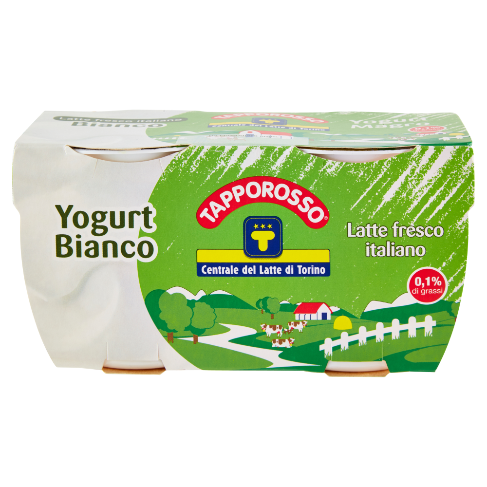 Centrale del Latte di Torino Tapporosso Yogurt Magro Bianco 2 x 125 g