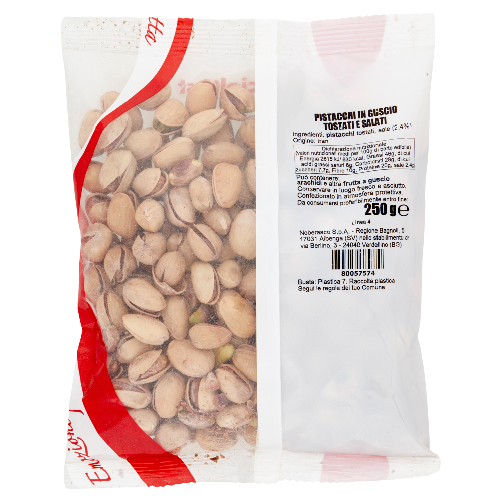 noccioltost Pistacchi in Guscio Tostati e Salati 250 g