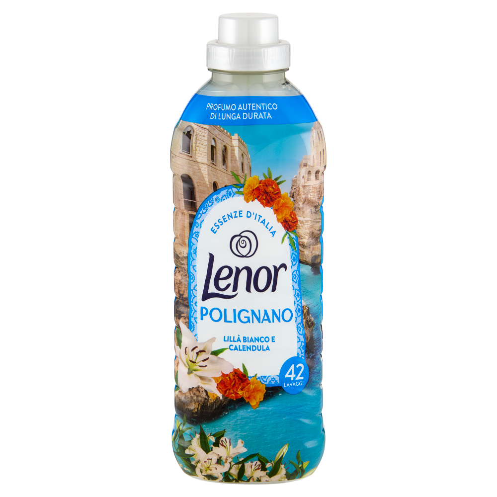 Lenor Essenze D'Italia Polignano Ammorbidente Concentrato Lillà Bianco e Calendula, 42 Lavaggi 882 m