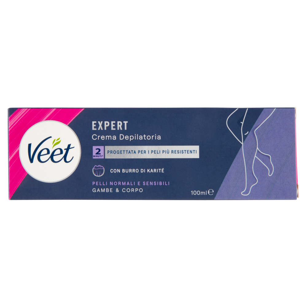 Veet Crema Depilatoria Gambe e Corpo Expert Pelli Normali e Sensibili 100 ml
