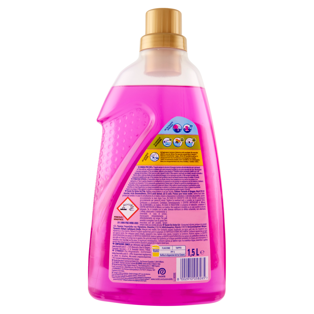 Vanish Oxi Action Multipower Gel rosa Smacchiatore bucato 1,5 L