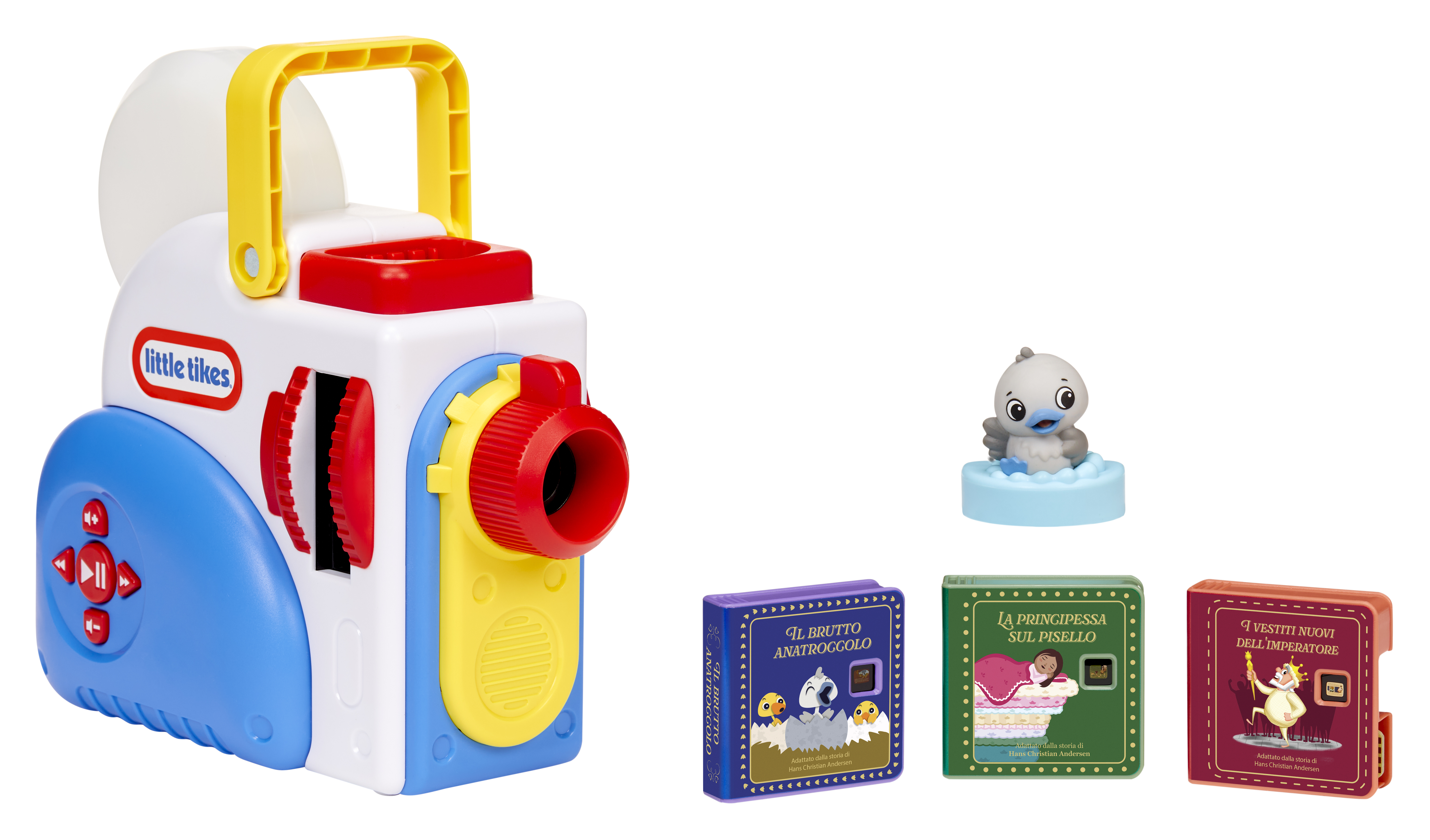 Little Tikes Story Dream Machine Starter Kit con 3 Fiabe Classiche - Proiettore di Luci, Suoni e Audio per Bambini - Include 3 storie e 1 Personaggi