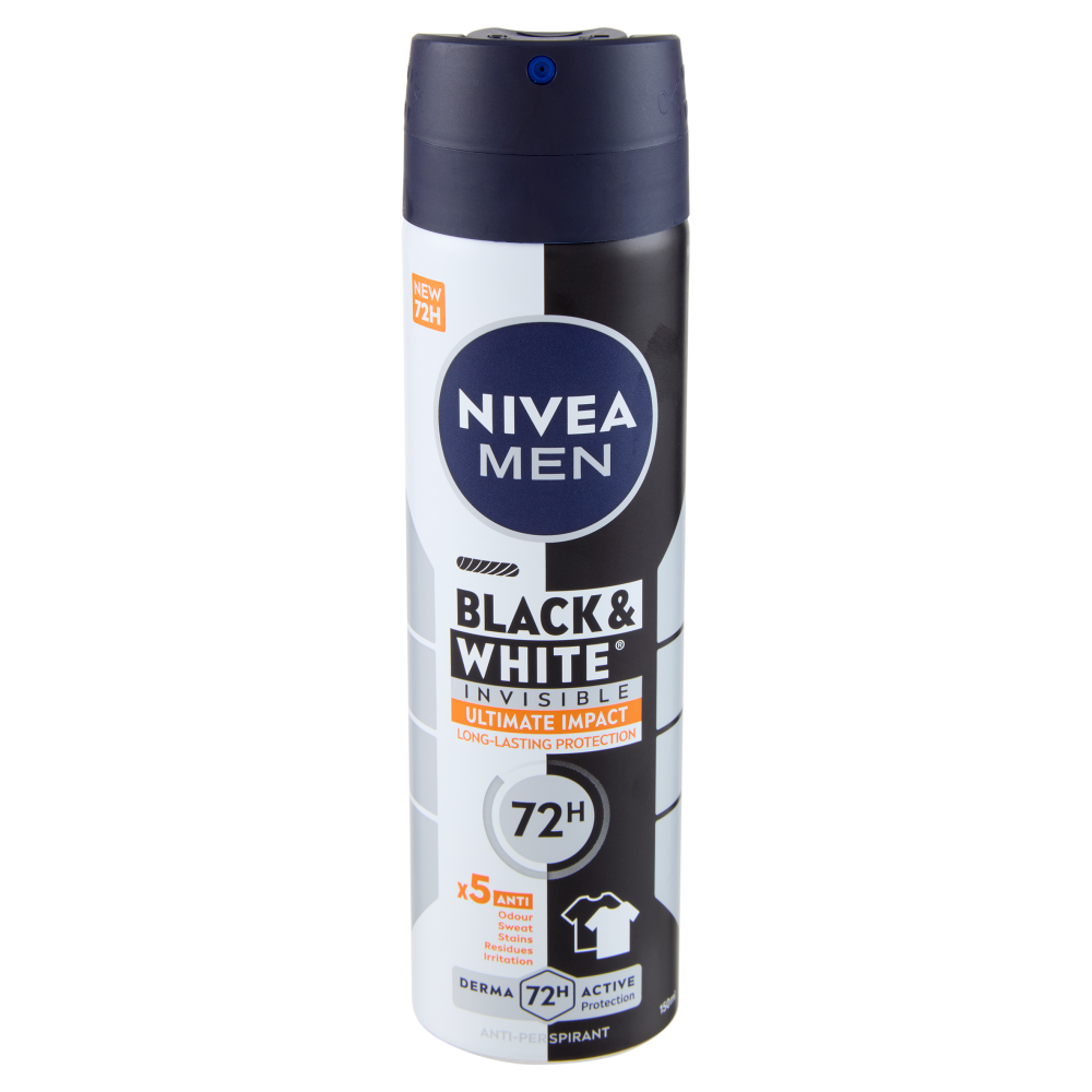 Nivea Men Black & White Invisible Ultimate Impact Anti-Perspirant 150 ml