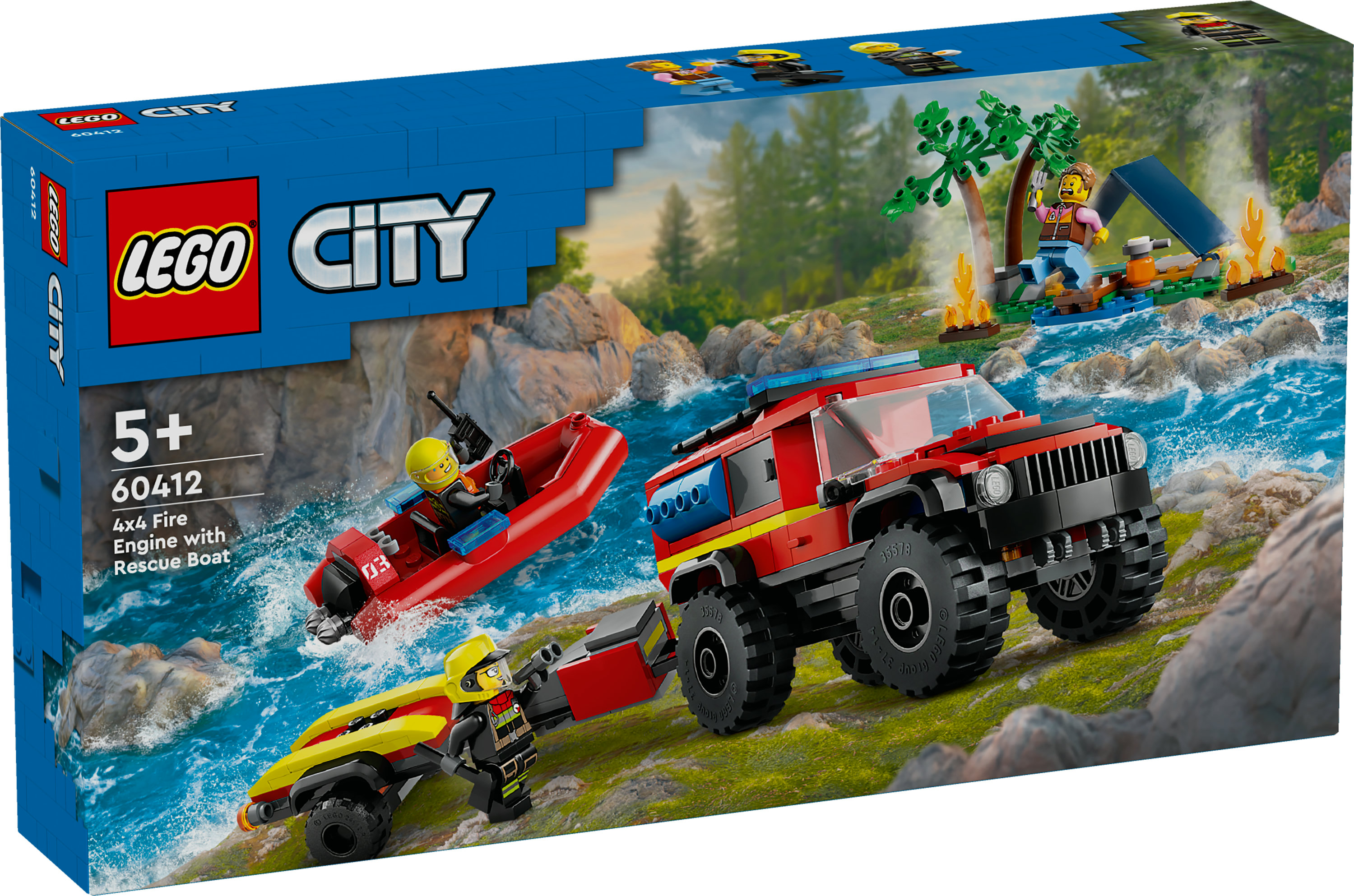 LEGO City Fuoristrada antincendio e gommone di salvataggio