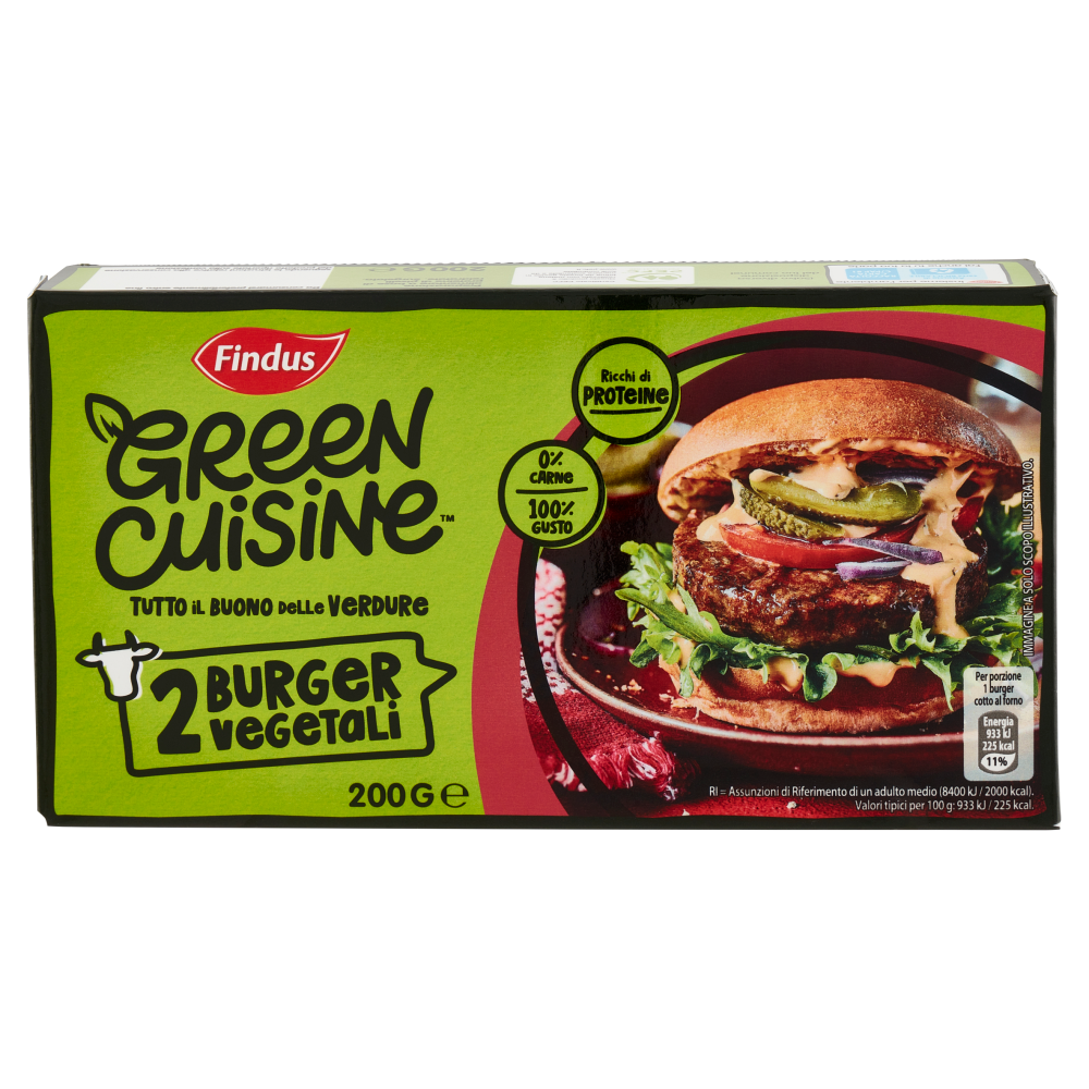 Burger Vegetali 200 g Green Cuisine Findus Carrefour