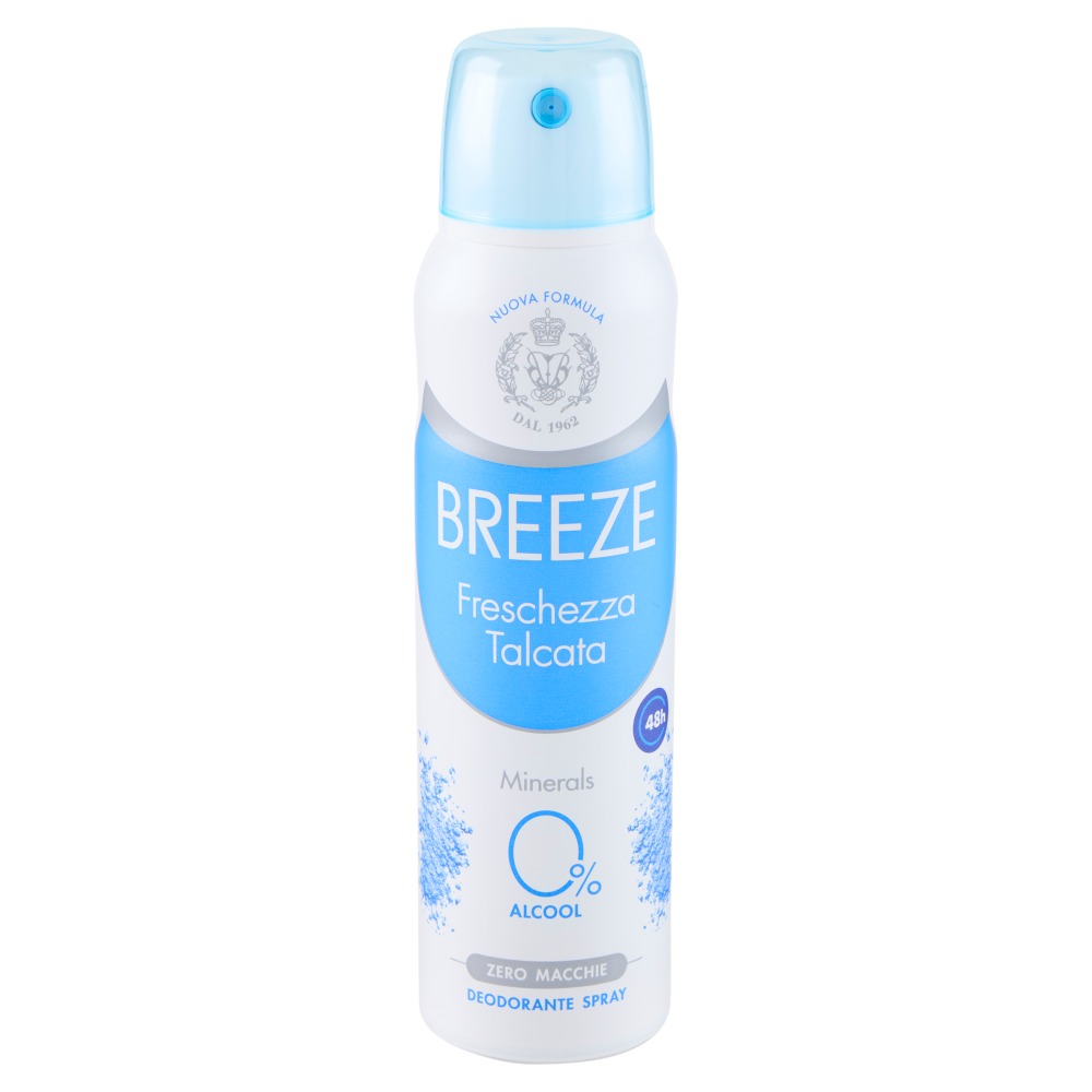 Breeze Freschezza Talcata Minerals 0% Alcool Deodorante Spray 150 mL