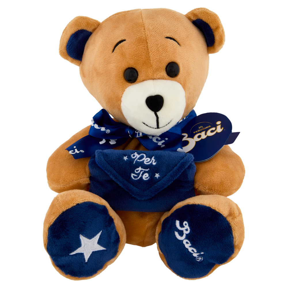 BACI PERUGINA Peluche Orso con Cioccolatini Fondenti ripieni al Gianduia 100g