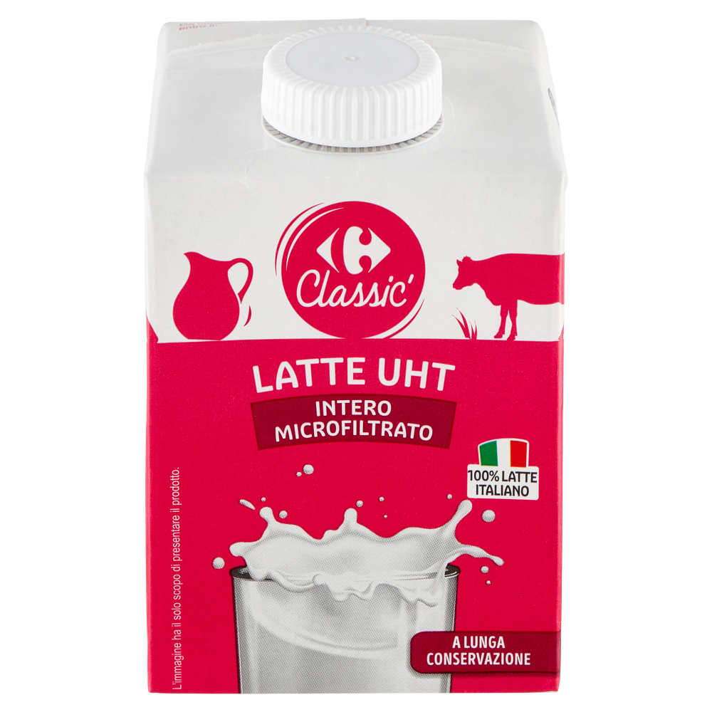 Carrefour Classic Latte UHT Intero Microfiltrato 500 ml