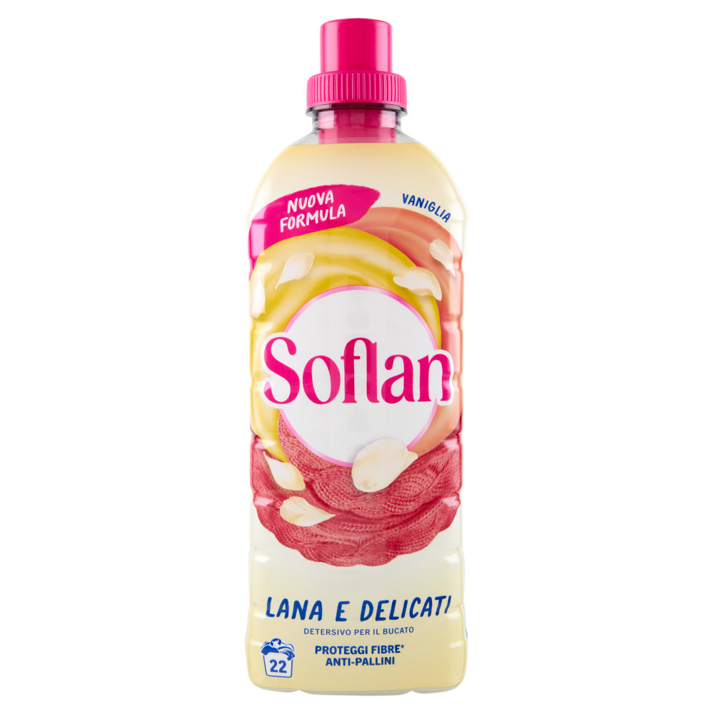 Soflan detersivo liquido Vaniglia, per lana e delicati 900 ml