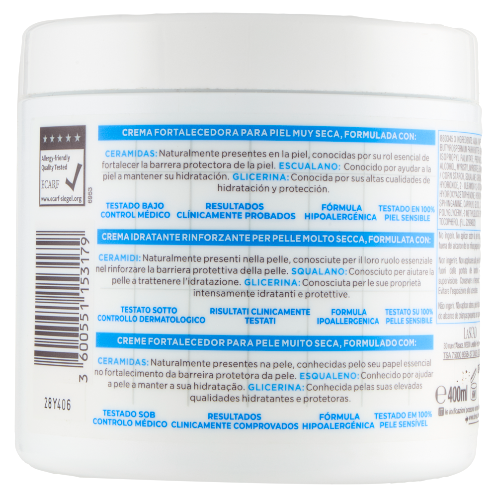 Mixa Ceramide Protect Crema Idratante Rinforzante 400 ml
