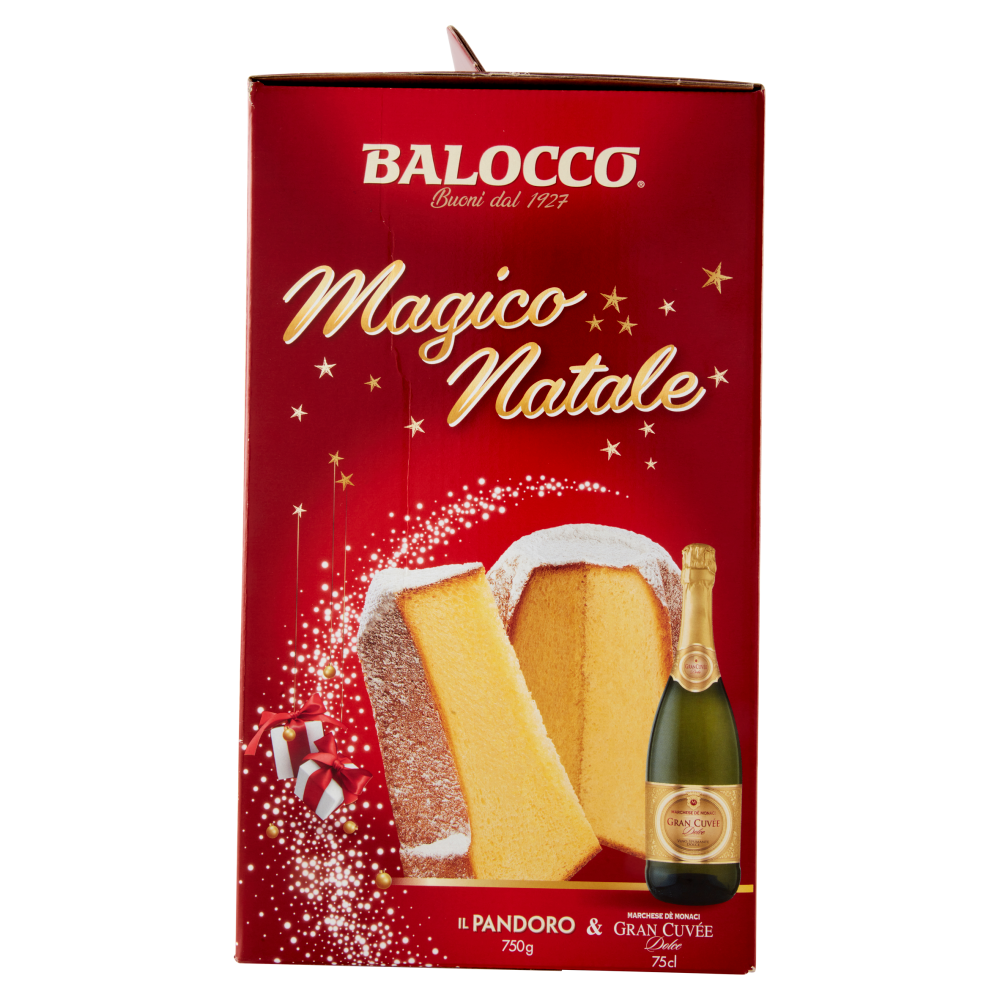 Balocco Magico Natale il Pandoro 750 g & Marchese dè Monaci Gran Cuvée Dolce 75 cl