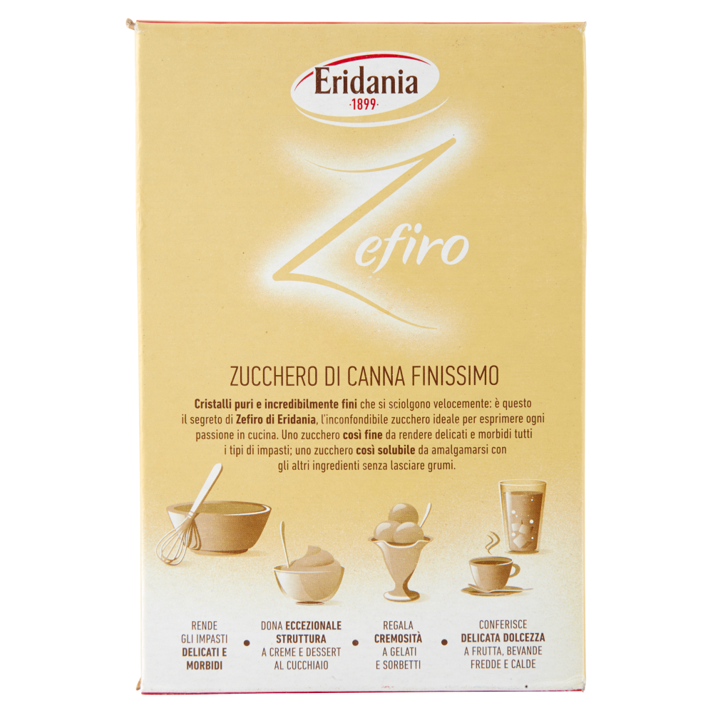 Eridania Zefiro Zucchero di Canna Finissimo 750 g