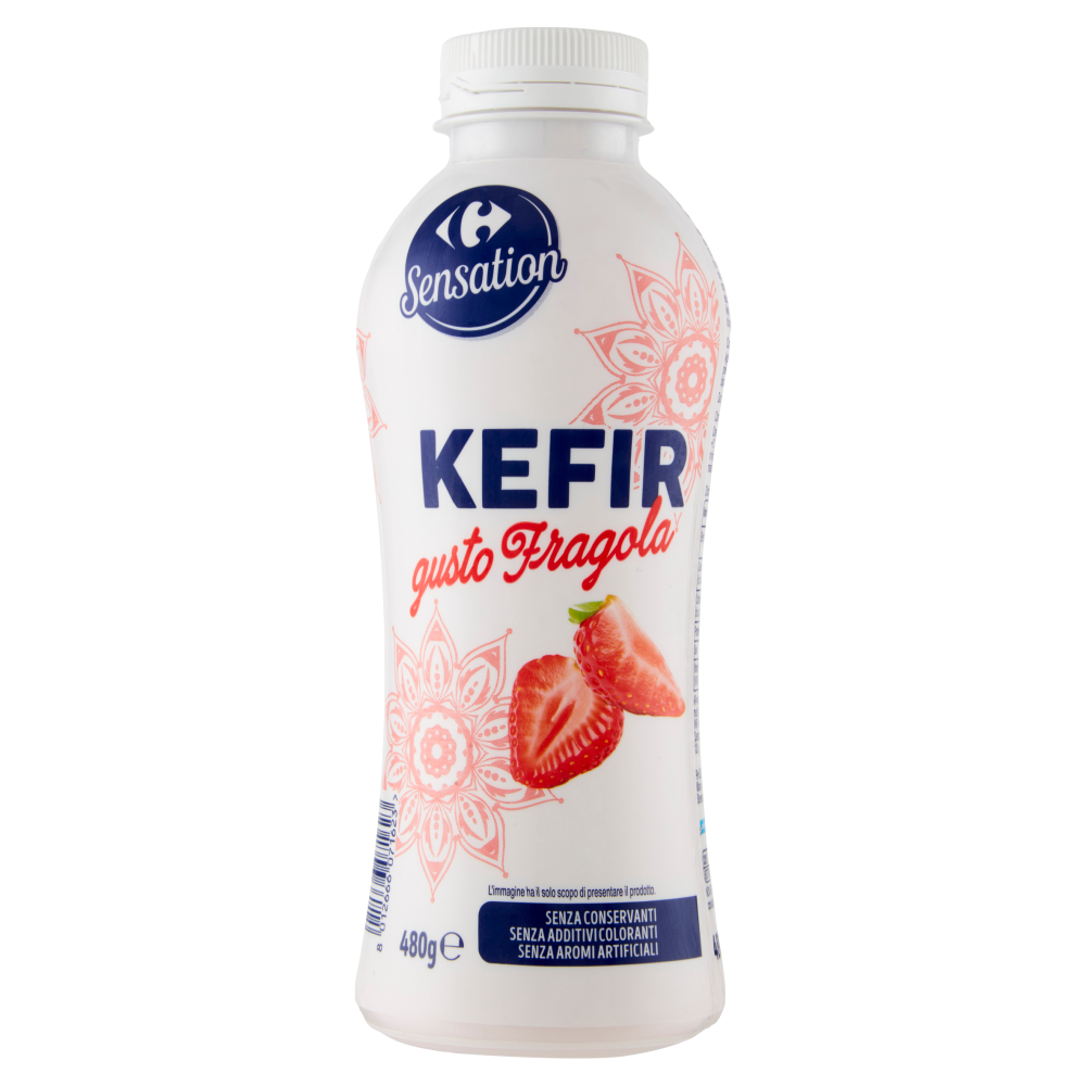Carrefour Sensation Kefir gusto Fragola 480 g
