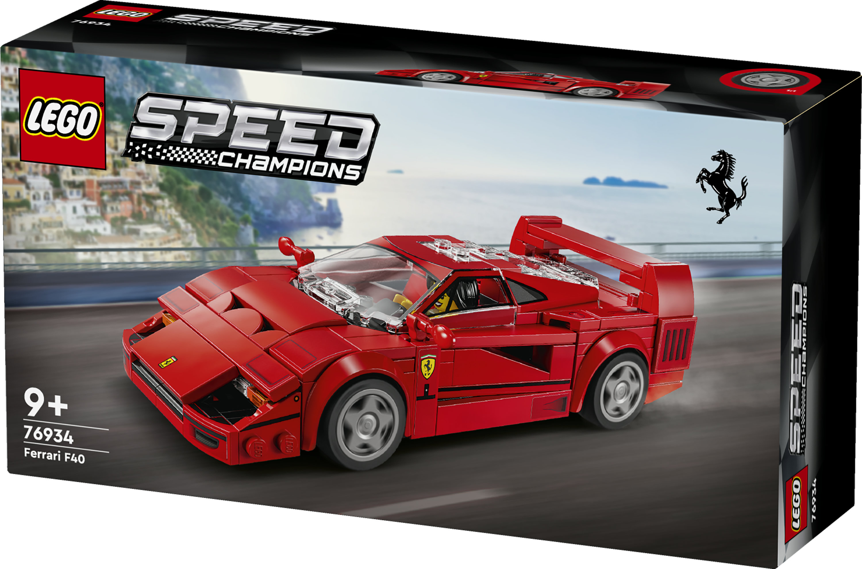 LEGO Speed Champions 76934 Supercar Ferrari F40, Modellino di Auto Sportiva, Macchina Giocattolo da Collezione per Bambini 9+