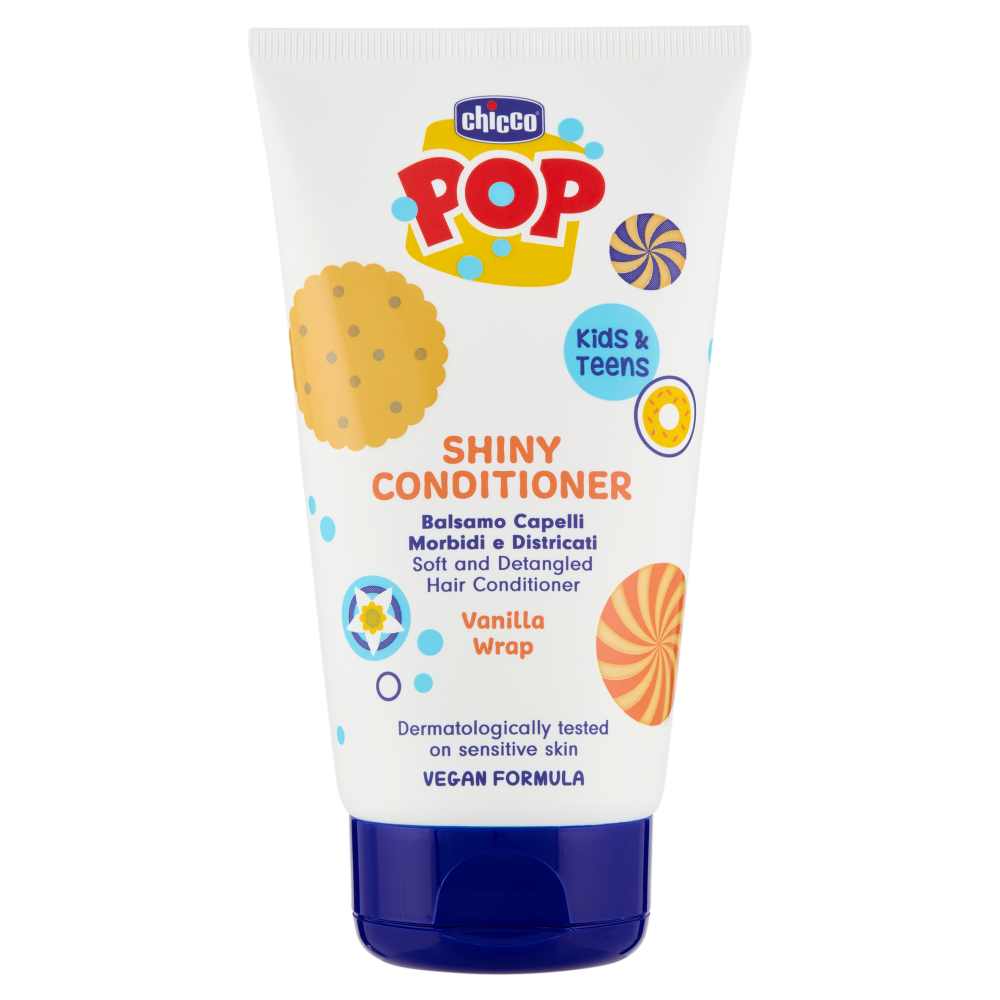 Chicco Pop Shiny Conditioner Balsamo Capelli Morbidi e Districati Vanilla Wrap 150 mL