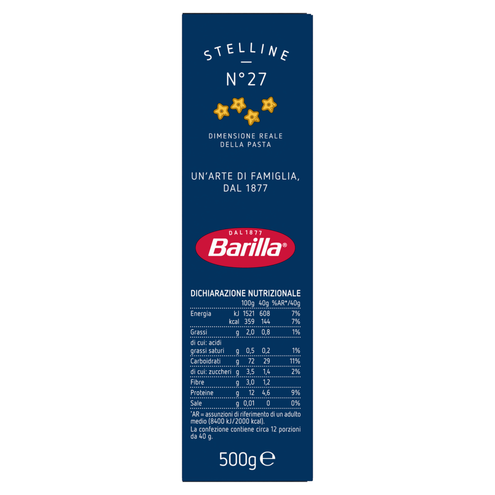 Barilla Pasta Stelline n.27 500g