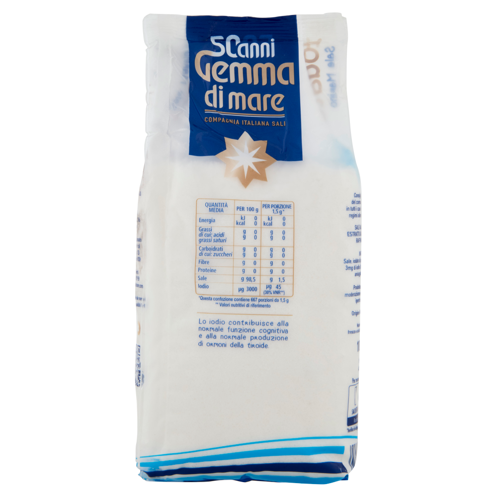 Gemma di mare Iodato Sale Marino Fino 1000 g