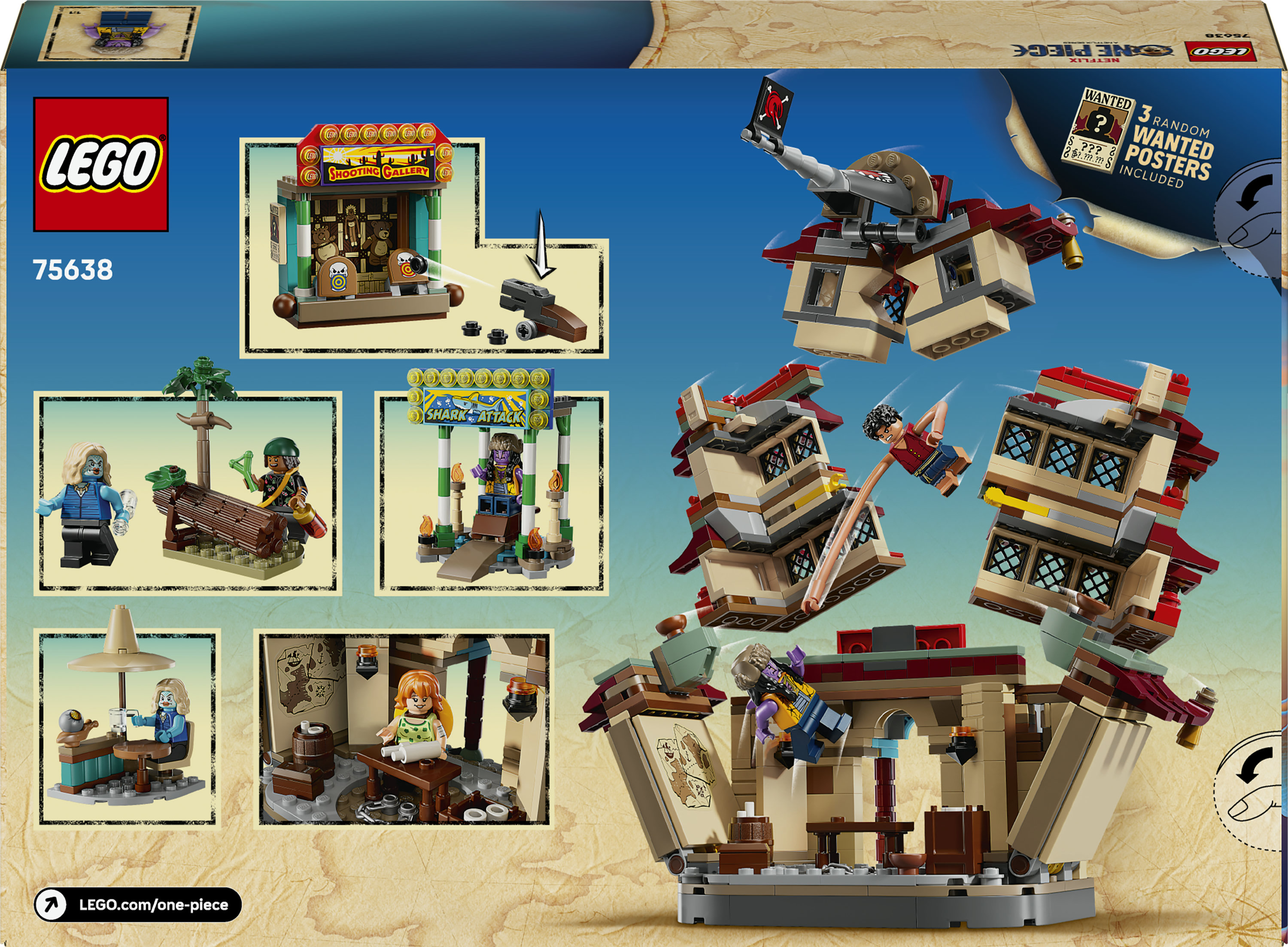 LEGO ONE PIECE 75638 Battaglia ad Arlong Park, Giocattolo con 5 Minifigure e una Pagoda che Crolla - Regalo per Bambini 9+