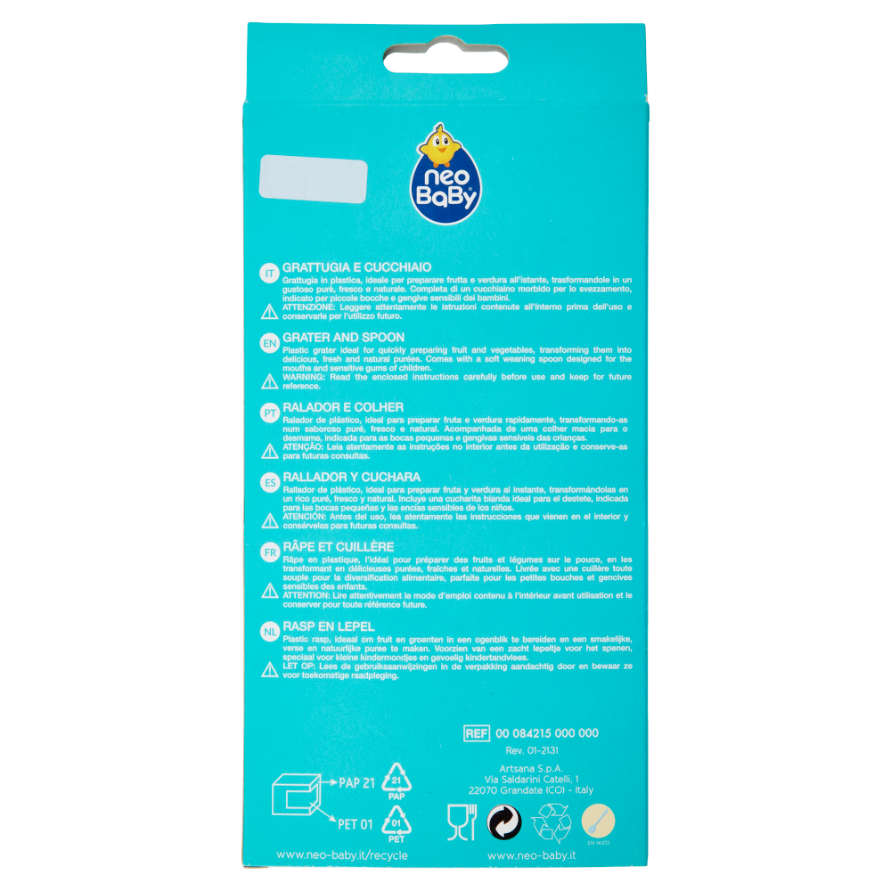 neo Baby Grattugia e Cucchiaio 6m+