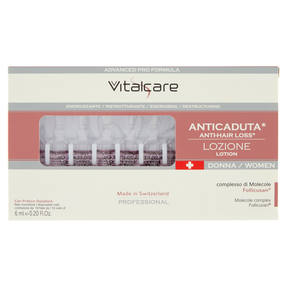 Vitalcare Professional Anticaduta* Lozione Donna Energizzante Ristrutturante 10 x 6 ml