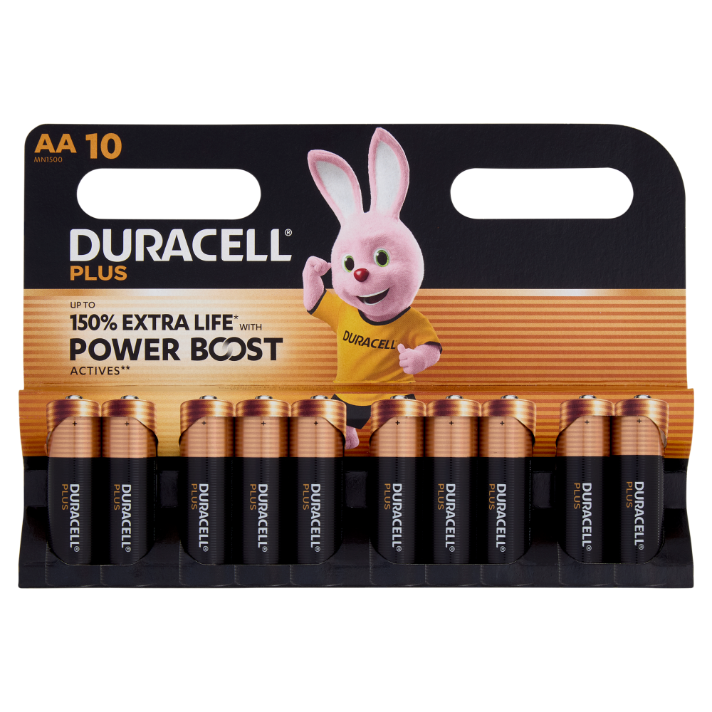 Duracell Plus AA 10 Stilo / Mignon Alcalina 1.5V MN1500 10 pz