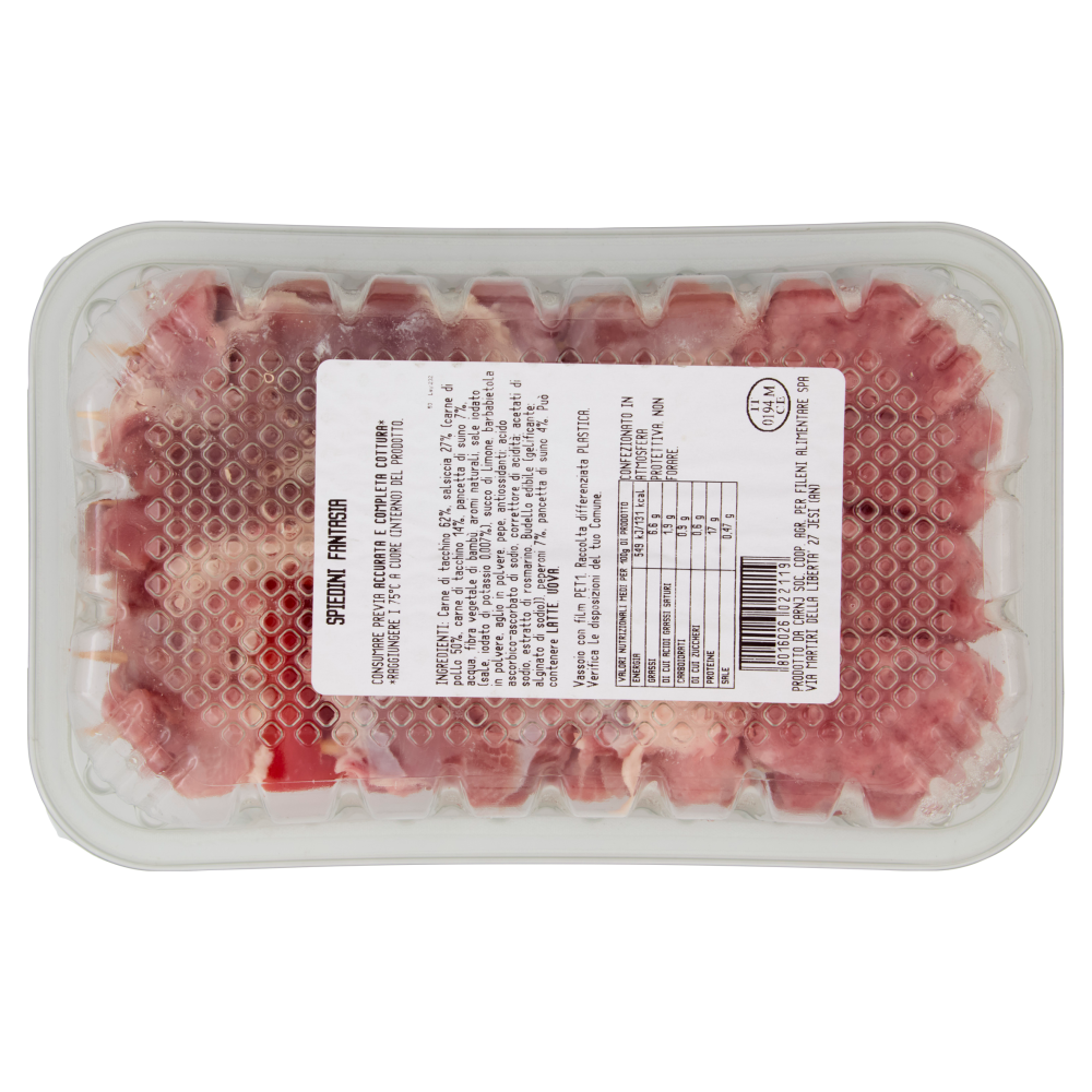 Fileni Spiedini Fantasia con Tacchino, Pollo e Suino 0,500 kg
