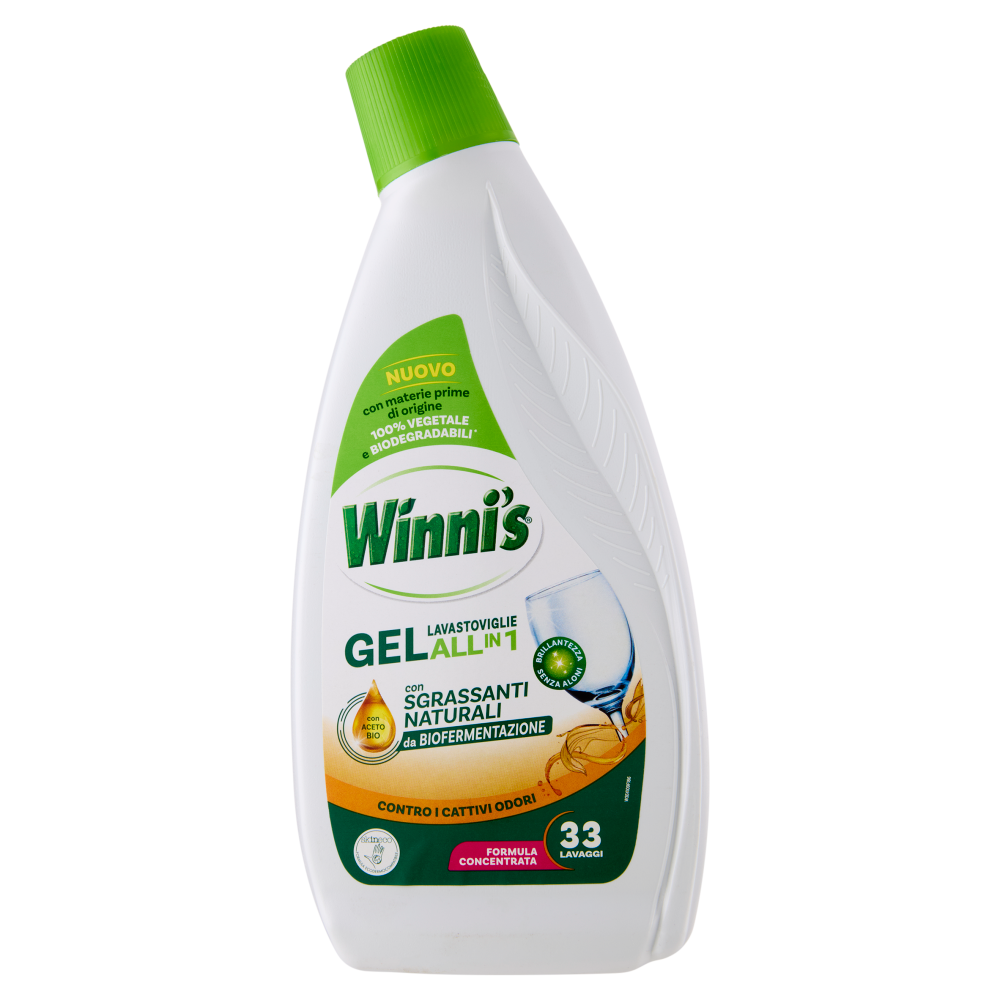 Winni's Gel Lavastoviglie All in 1 Antiodore 33 Lavaggi 561 ml