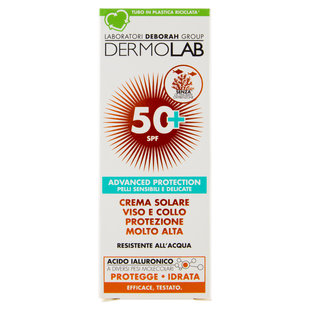 Dermolab Advanced Protection Crema Solare Viso e Collo Protezione Molto Alta 50+ SPF 50 ml