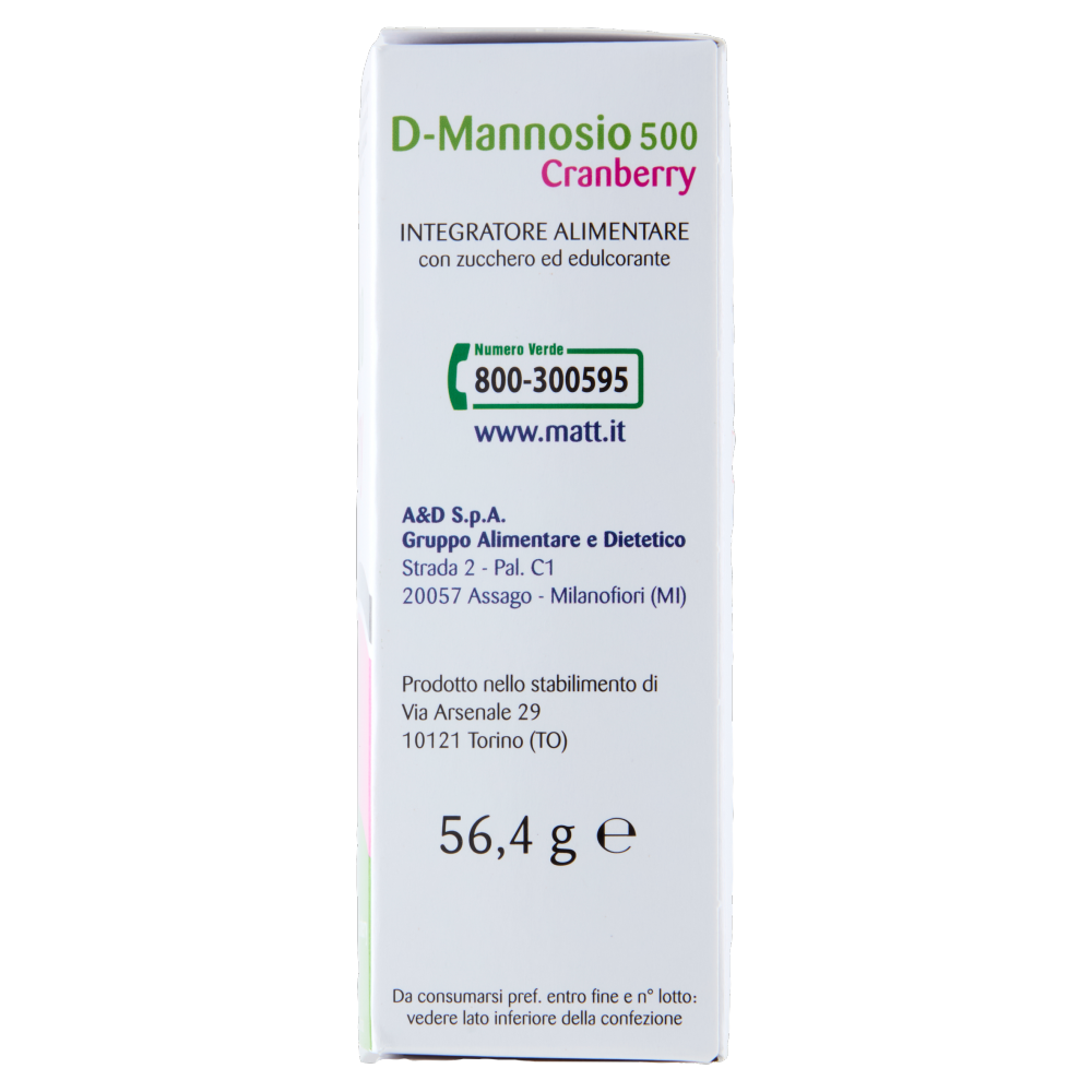 Matt Divisione Pharma D-Mannosio 500 Cranberry 12 buste 56,4 g