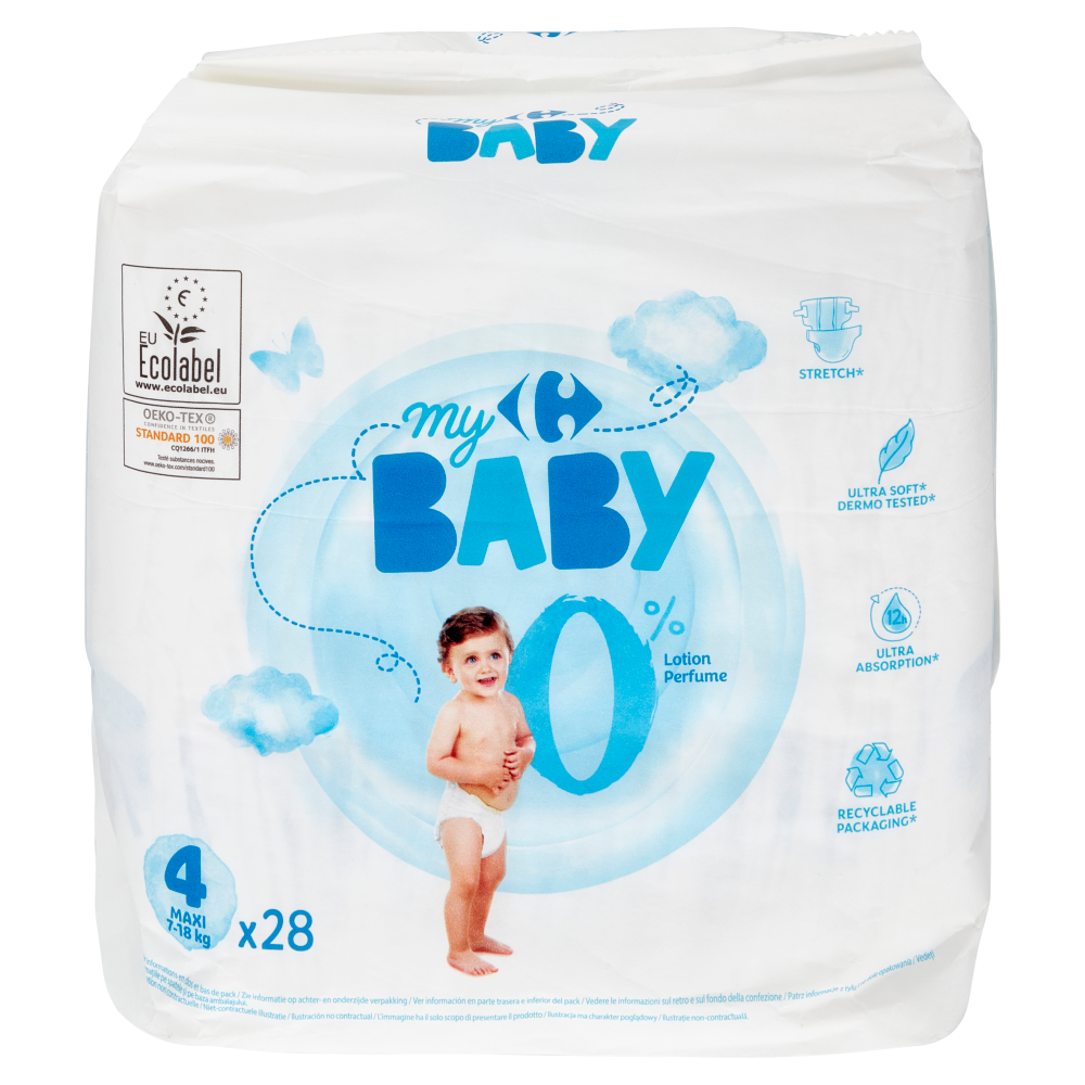 Carrefour my Baby Pannolini 4 Maxi 7-18 kg 28 pz