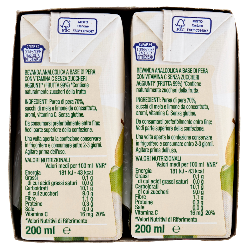 Yoga Optimum 70% Pera Italiana Senza Zuccheri Aggiunti* 6 x 200 ml